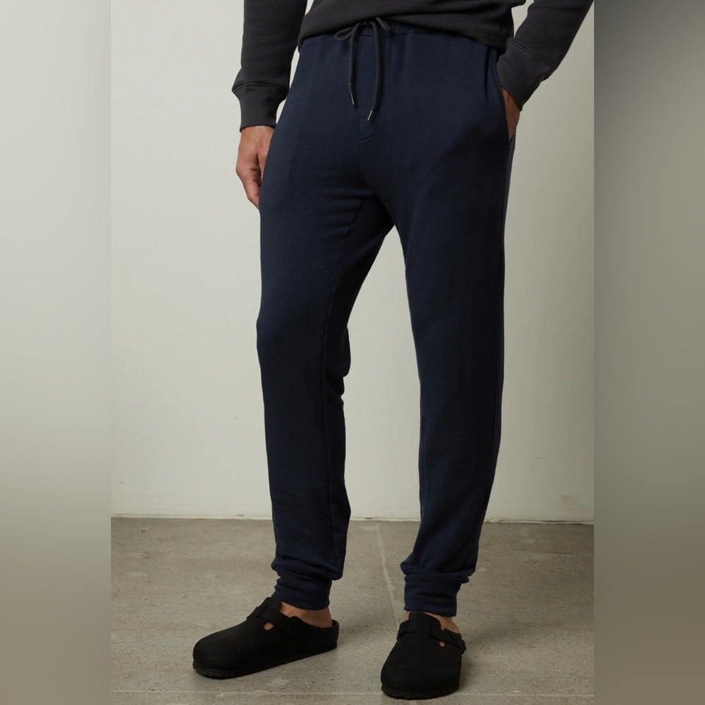 Velvet by Graham & Spencer Dark Blue Joggers, Men’s M Drawstring, Pockets,